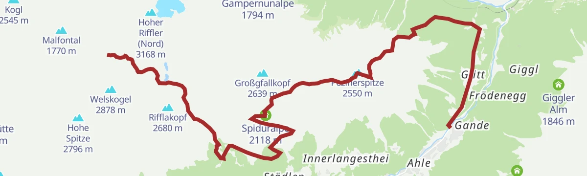 Route map: Etappe 9: Königsetappe
